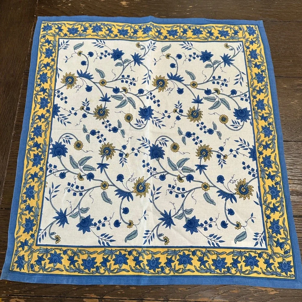 Williams Sonoma Marketplace Vintage 3 Piece Floral Napkins 20x20 inch Country